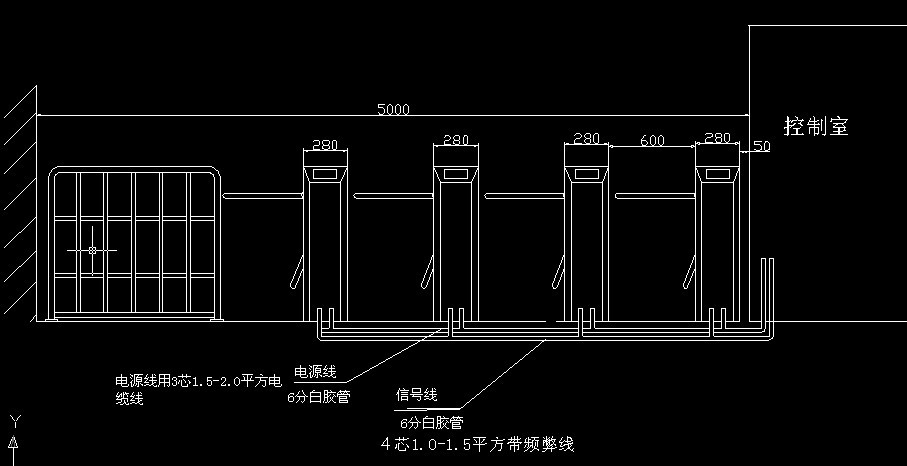 三辊闸安装示意图